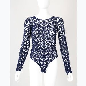 Vintage COMME DES GARÇONS Macrame Scrunch Bodysuit